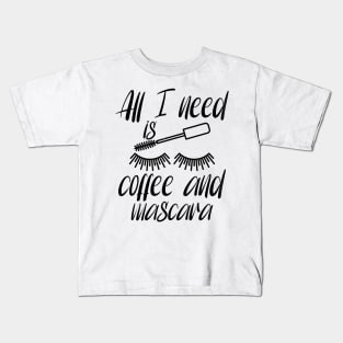 Coffee and mascara Kids T-Shirt